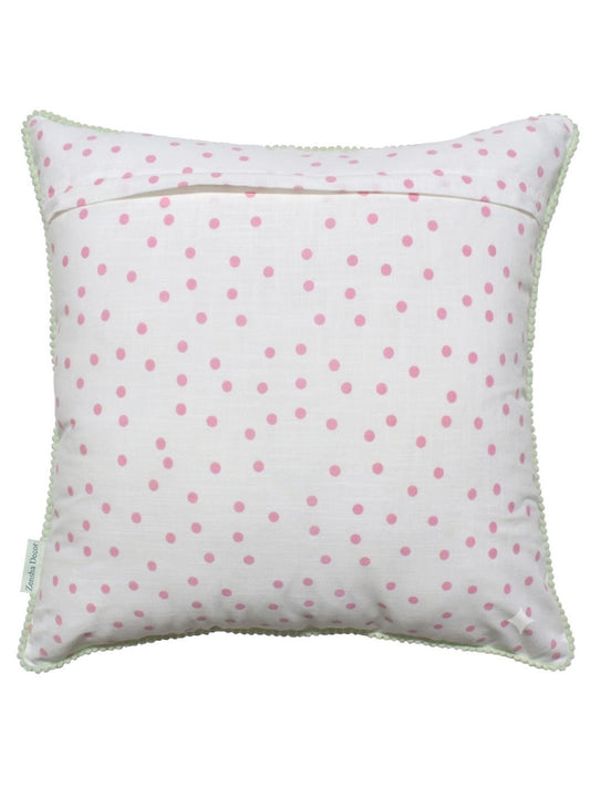 Floral Butterfly Cotton Pillow Cover with Decorative Piped Border – Soft Printed Cushion Cover