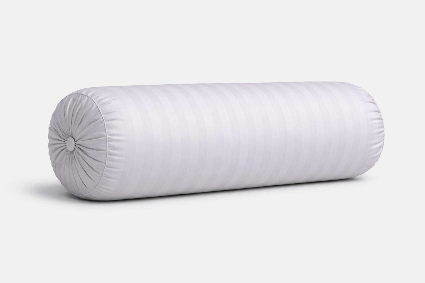White Striped Bolster Pillow 9x20 Inch Set of 1 – Soft Polyester Cylindrical Roll Cushion for Neck & Back Support, Long Round Pillow for Bed & Sofack & Back Support, Long Round Pillows for Bed & Sofa