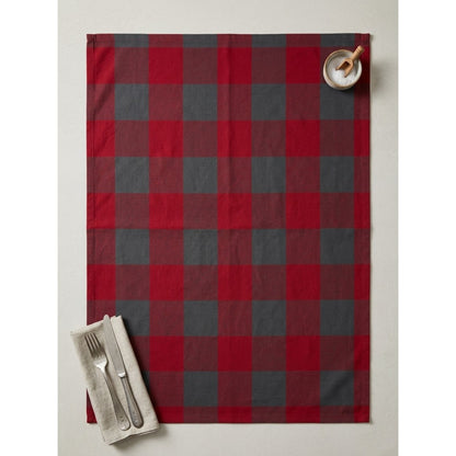 Zensha Cotton Rectangular Checkered Dining Table Cloth for 4–6 Seater (140x180 cm) | Wrinkle-Resistant | Perfect for Daily Use & Parties