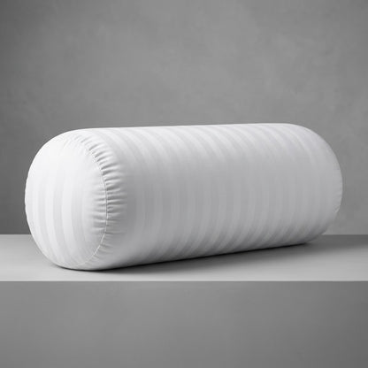 White Striped Bolster Pillow 9x20 Inch Set of 1 – Soft Polyester Cylindrical Roll Cushion for Neck & Back Support, Long Round Pillow for Bed & Sofack & Back Support, Long Round Pillows for Bed & Sofa