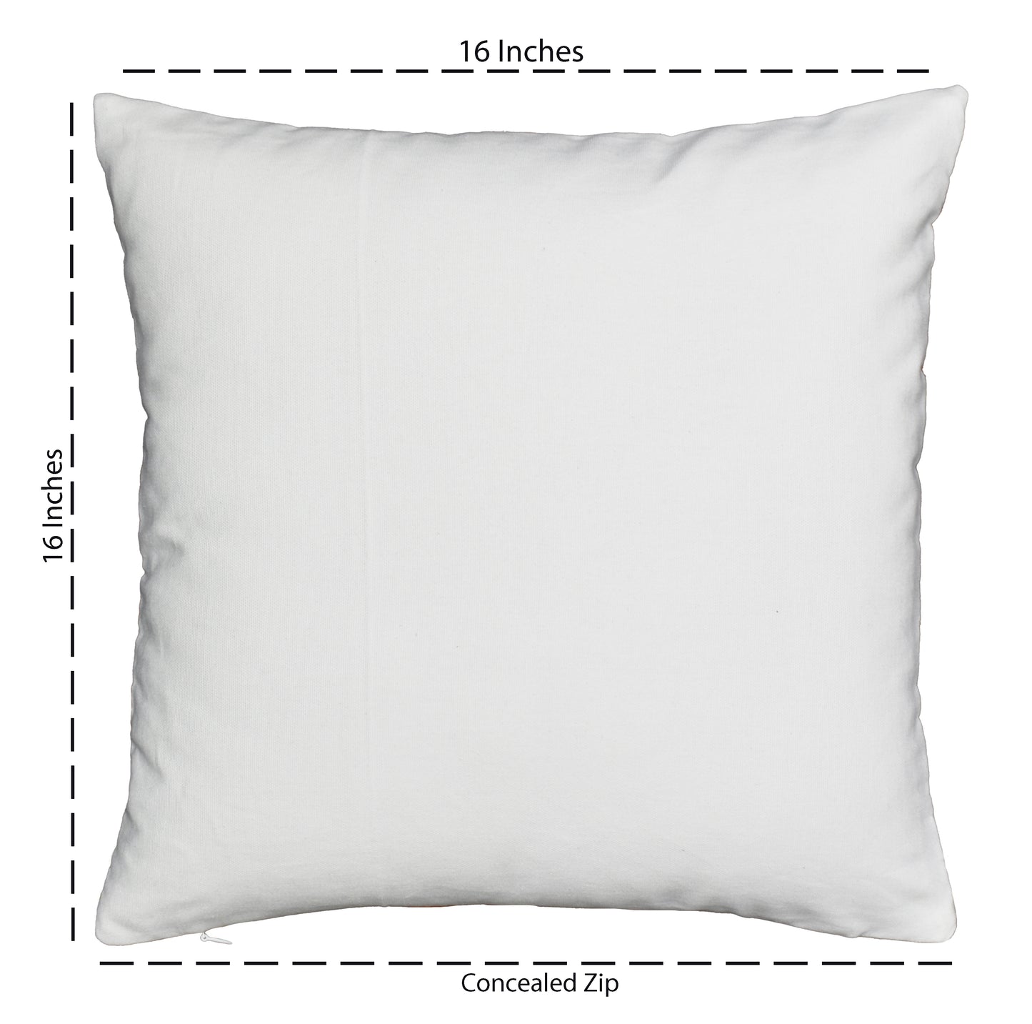 Embroidered Floral Cotton Cushion with Polyester Filler Insert