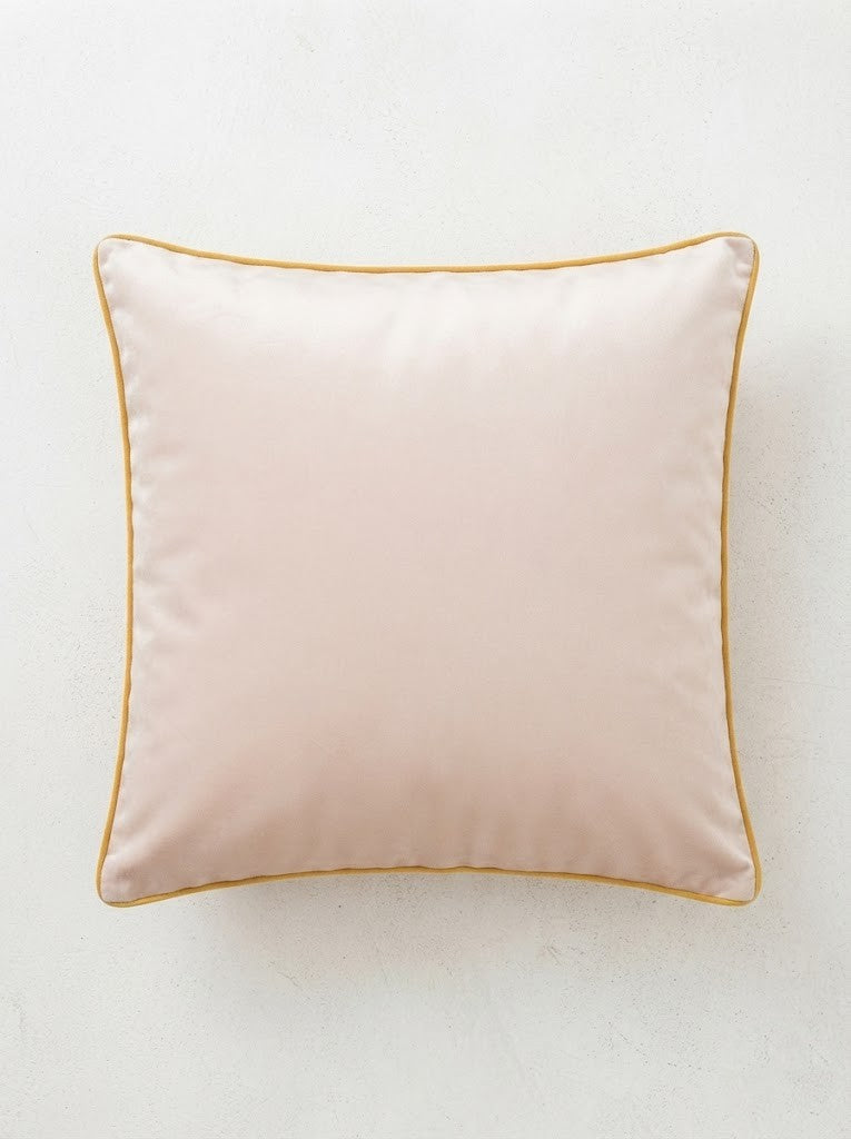 Green Leaf Embroidered Poly Dupion Cushion Cover 18x18 Inch – Decorative Botanical Cushion Cover for Sofa & Bed