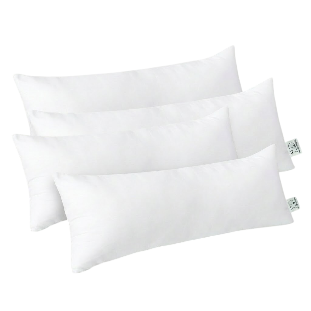 Plain White Polyester Cushion Insert 14x36 Inch – Premium Soft Extra Long Lumbar Pillow Filler for Sofa, Bed, Couch, Bench & Decorative Cushion Covers