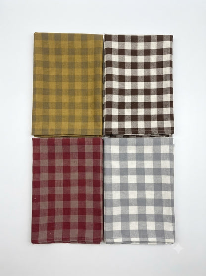 4-Piece Checkered Kitchen Towel Set – Soft & Absorbent Cotton Dish Towels for Kitchen Cleaning & Drying