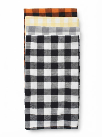 4-Piece Checkered Kitchen Towel Set – Soft & Absorbent Cotton Dish Towels for Kitchen Cleaning & Drying