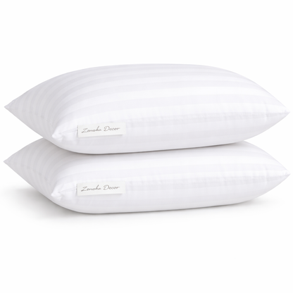 Premium Striped Cushion Insert 9 x 20 Inch - White