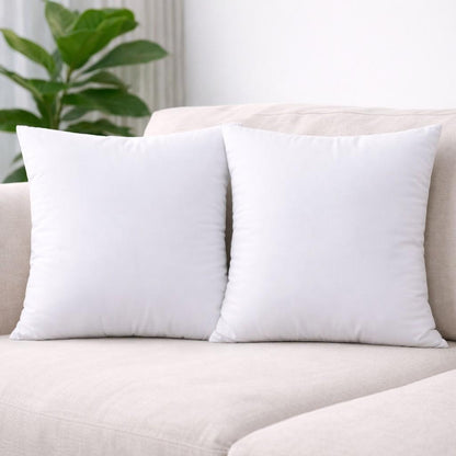 Plain White Polyester Cushion Insert 24x24 Inch – Premium Soft Square Decorative Pillow Filler for Sofa, Couch, Bed & Large Cushion Covers
