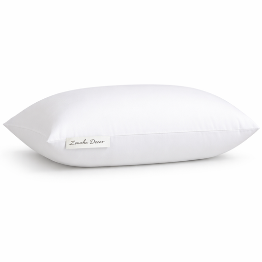 Plain 12x18 Cushion Insert | White Rectangular Pillow Pad | Soft Polyester Fibre Filled Cushion