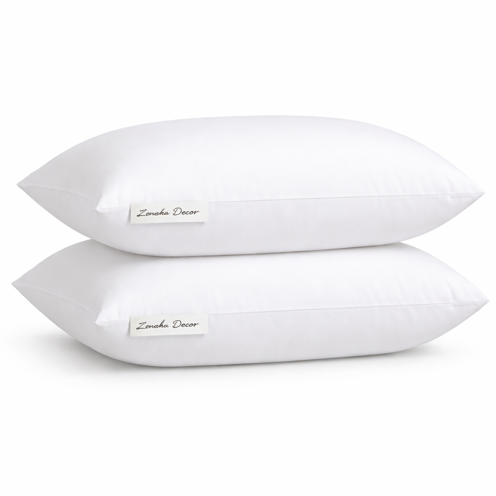 Plain White Polyester Cushion Insert – 12 x 20 Inch Premium Soft Decorative Pillow Filler for Sofa, Couch, Bed & Home Décor