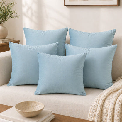 Luxury Poly Velvet Cushion Cover with Polyester Filler Insert – Soft Decorative Throw Pillow for Sofa & Bed
