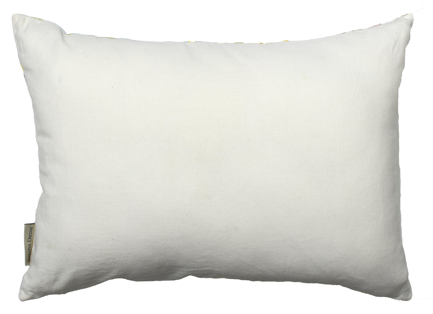 Spring Floral Cotton Cushion with Polyester Filler | Soft Decorative Throw Pillow for Living Room & Bedroom