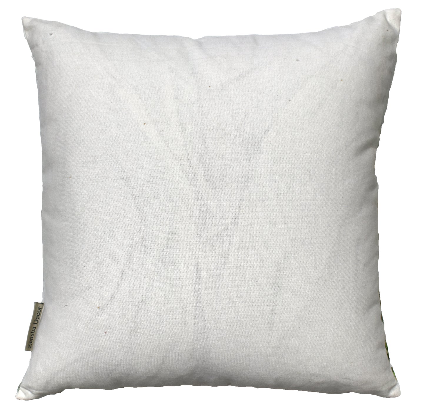 Floral Printed Cotton Cushion Cover with Polyester Filled Insert (16x16 Inch)– Decorative Sofa Throw Pillow for Living Room & Bedroom