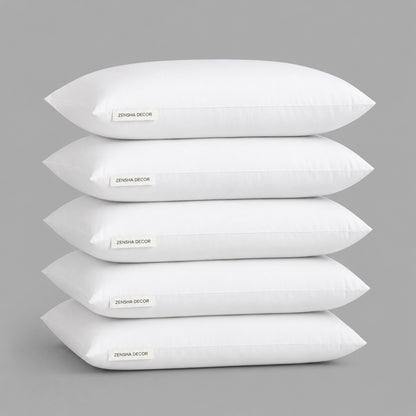 Plain White Polyester Cushion Insert – 12 x 20 Inch Premium Soft Decorative Pillow Filler for Sofa, Couch, Bed & Home Décor