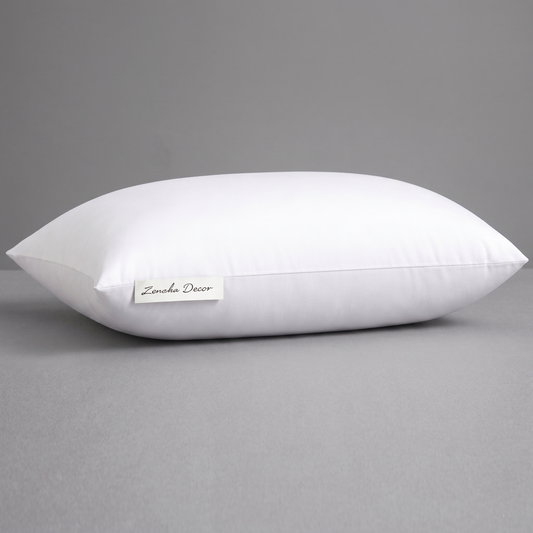 Plain White Polyester Cushion Insert – 12 x 20 Inch Premium Soft Decorative Pillow Filler for Sofa, Couch, Bed & Home Décor