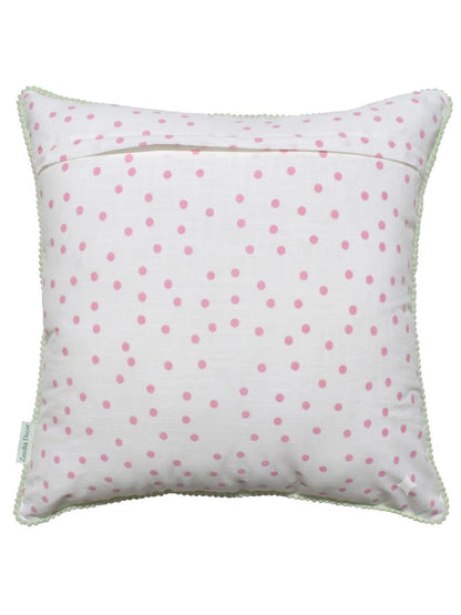 Floral Butterfly Cotton Pillow Cover with Decorative Piped Border – Soft Printed Cushion Cover