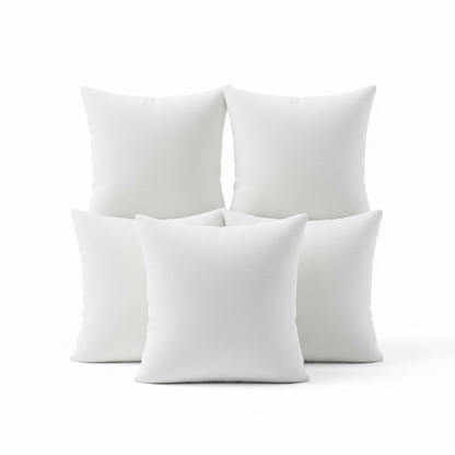 Plain White Polyester Cushion Insert 24x24 Inch – Premium Soft Square Decorative Pillow Filler for Sofa, Couch, Bed & Large Cushion Covers