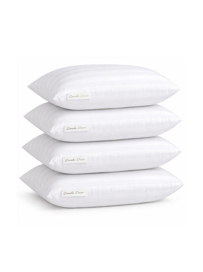 ZENSHA DECOR White Set of 2 Polyester Breathable Sleep Pillows