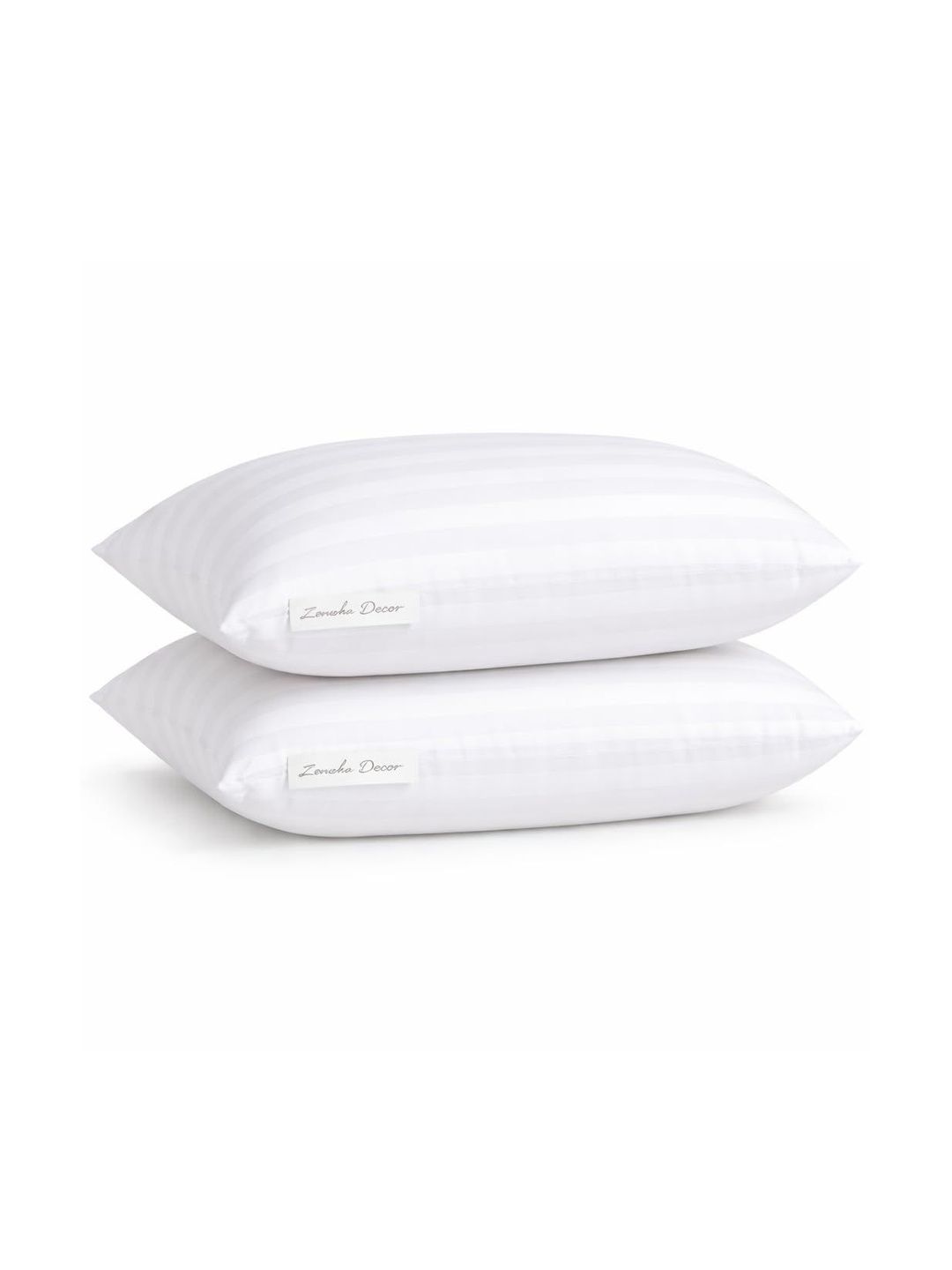 ZENSHA DECOR White Set of 2 Polyester Breathable Sleep Pillows