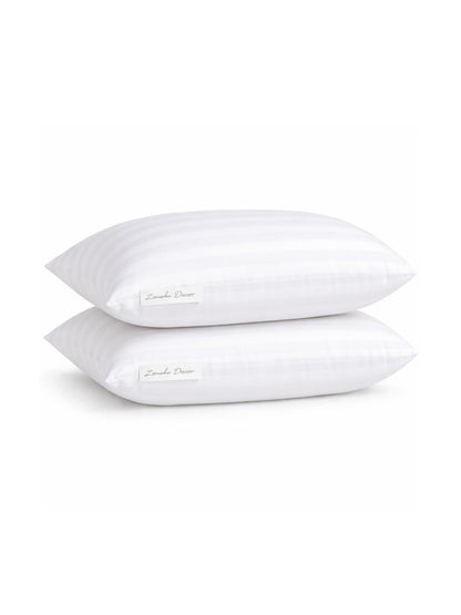 ZENSHA DECOR White Set of 2 Polyester Breathable Sleep Pillows