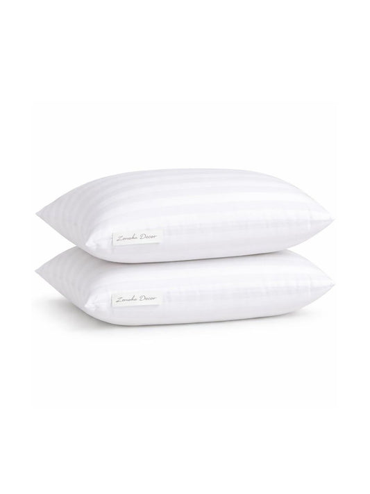 ZENSHA DECOR White Set of 2 Polyester Breathable Sleep Pillows